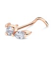 Silver Curved Nose Stud NSKZ-1325